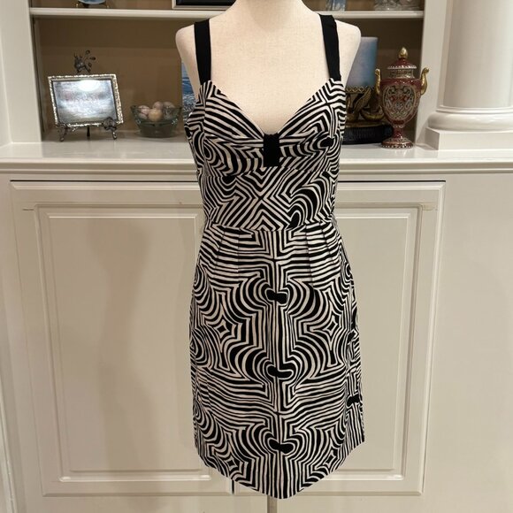 Trina Turk Dresses & Skirts - 🖤🤍 Trina Turk Los Angeles Black & White Geometric Print Bodycon Dress – Size 8